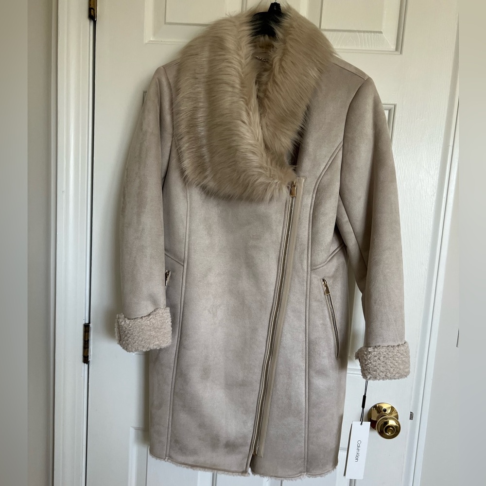 Faux shearling coat